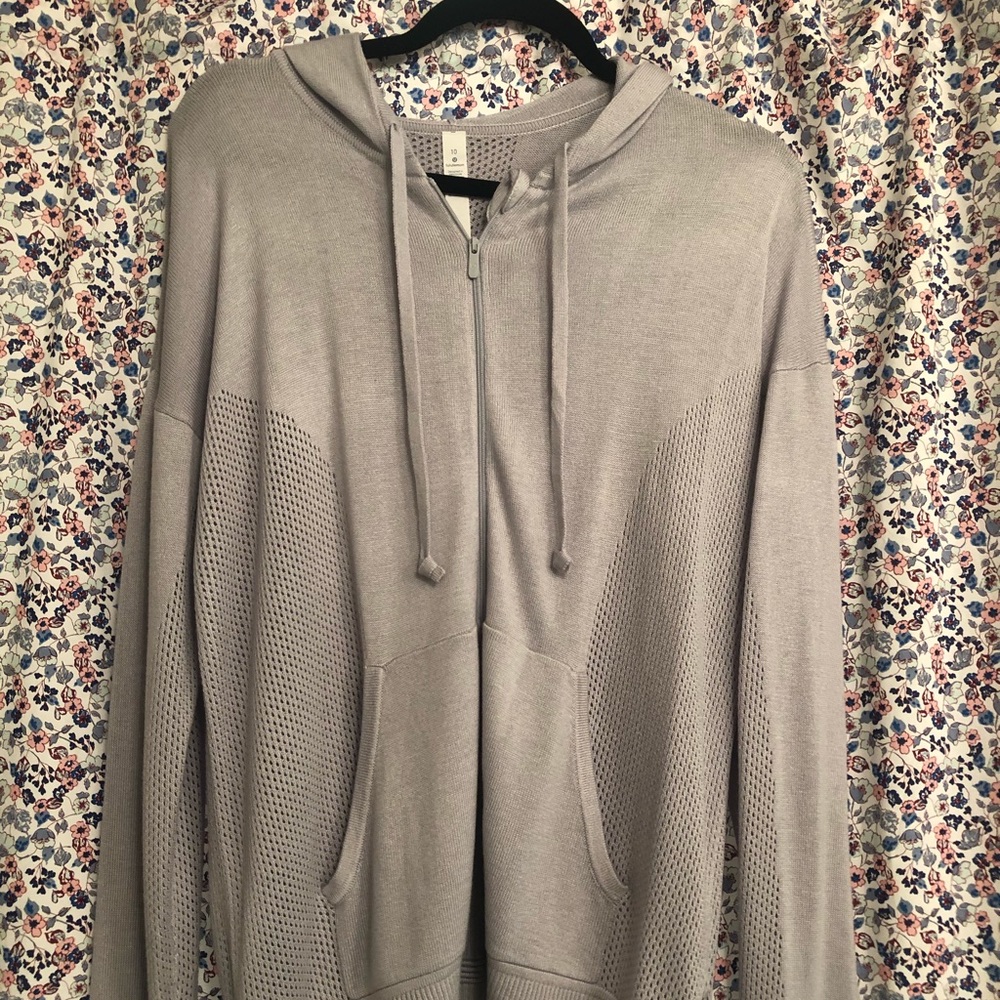 NWT dusty lavender Lulu Lemon knit zip sweater